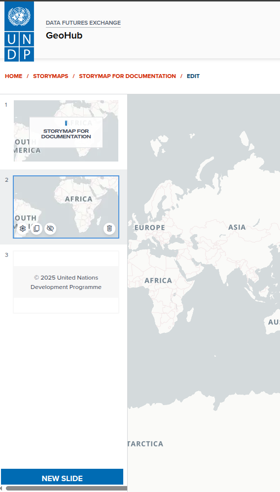 Slide mini preview with setting button