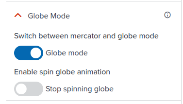 Chapter Slide Settings Panel - Globe Mode